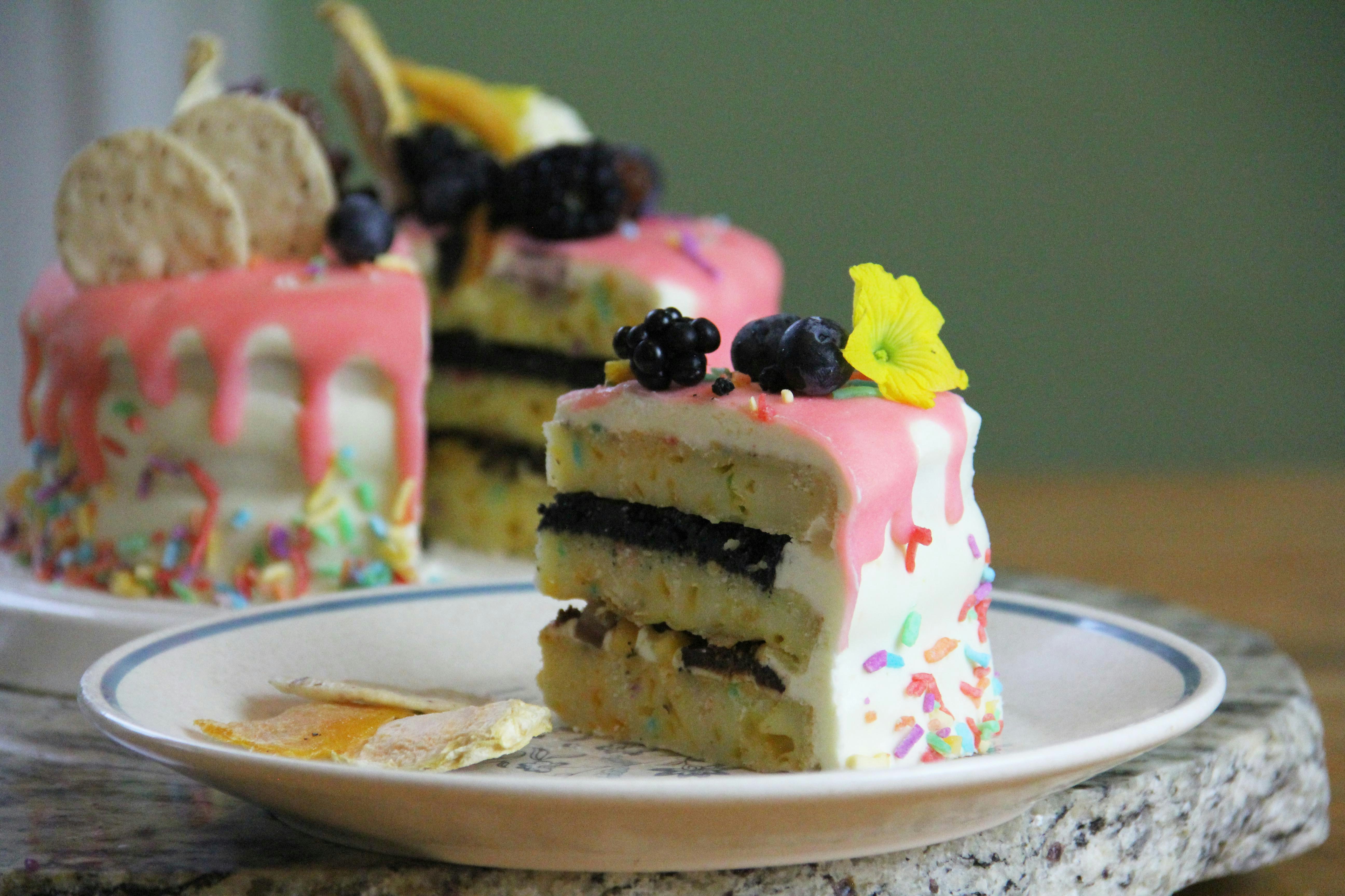 Dominican cake layered with guava filling